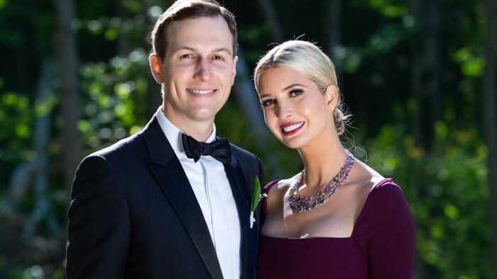 ユダヤ教徒のクシュナー氏(左)と結婚したイバンカさん(右)