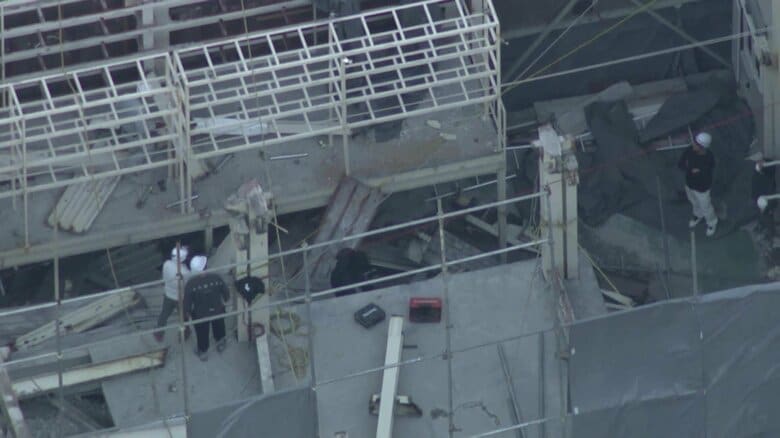 「木枯らし1号」解体現場の鉄パイプ倒れ車や自転車を直撃　最大瞬間風速17.7メートル観測　東京・江東区｜FNNプライムオンライン