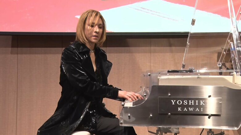 YOSHIKIさんのクリスタルピアノ　チャリティーオークションにて4000万円で落札…被災地に全額寄付【能登半島地震】｜FNNプライムオンライン