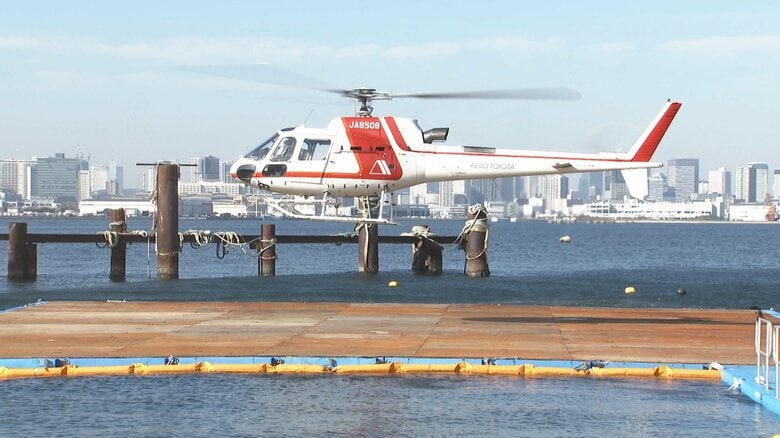 10日で設置可能の“海上ヘリポートで”陸海空繋ぐ街作りを！野村不動産が実証実験…空飛ぶクルマの離発着場にも｜FNNプライムオンライン