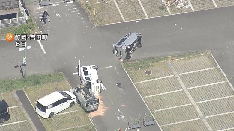 静岡県内襲った突風で初の死者　車が横転し50代男性が死亡…死因は硬膜下血腫か　推定風速75メートル…気象庁「過去最高クラスの竜巻」｜FNNプライムオンライン