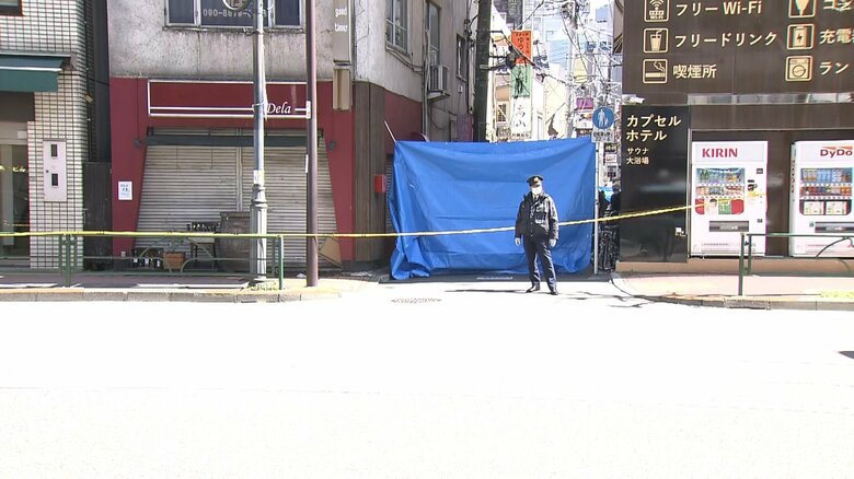 事件現場付近(文京区湯島・19日)