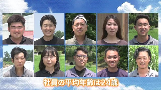 紅梅夢ファームに社員たち