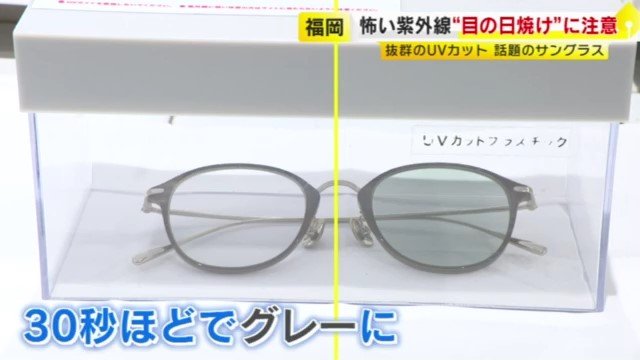 レンズが30秒ほどでグレーに変化