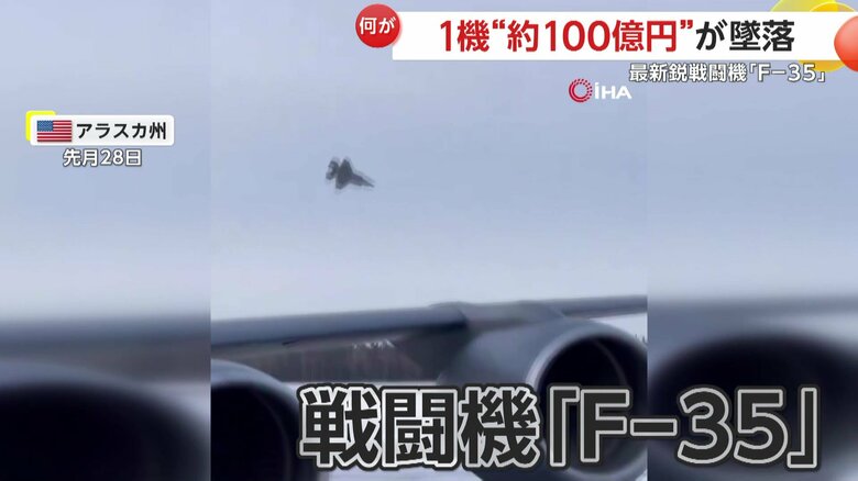 完全に制御を失って落下する「F-35」