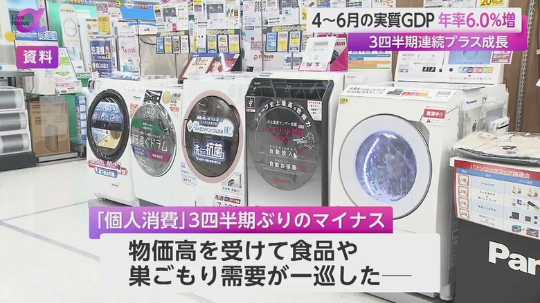 洗濯機や冷蔵庫は巣ごもり需要が一巡して消費が落ち込んだ