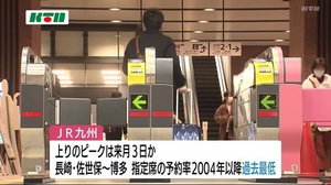 今年は帰省を控え JR長崎駅も閑散と