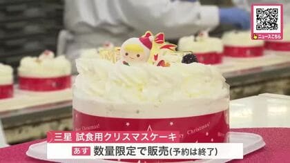 【早くもクリスマスケーキ】2025年のお味は？1か月後の本番に向けて…試食用1万1000個！菓子の製造・販売「三星」担当者も「毎年非常においしいと高評価」と笑顔〈北海道苫小牧市〉