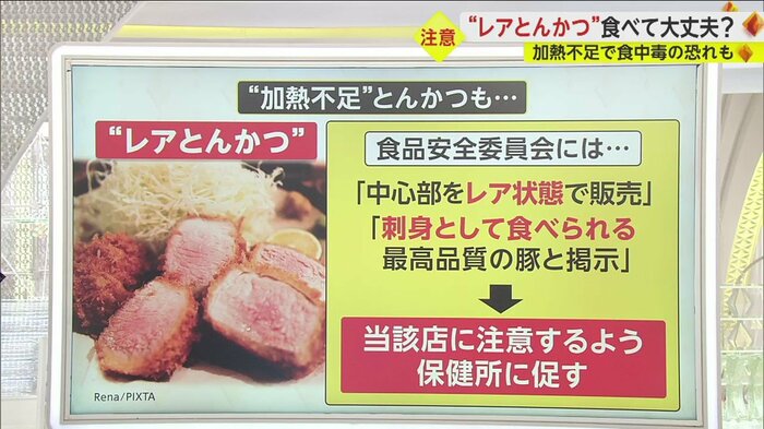 食品安全委員会は、当該点を注意するよう保健所に促した(2022年1月)