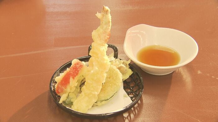 海老と野菜の天ぷら(600円)