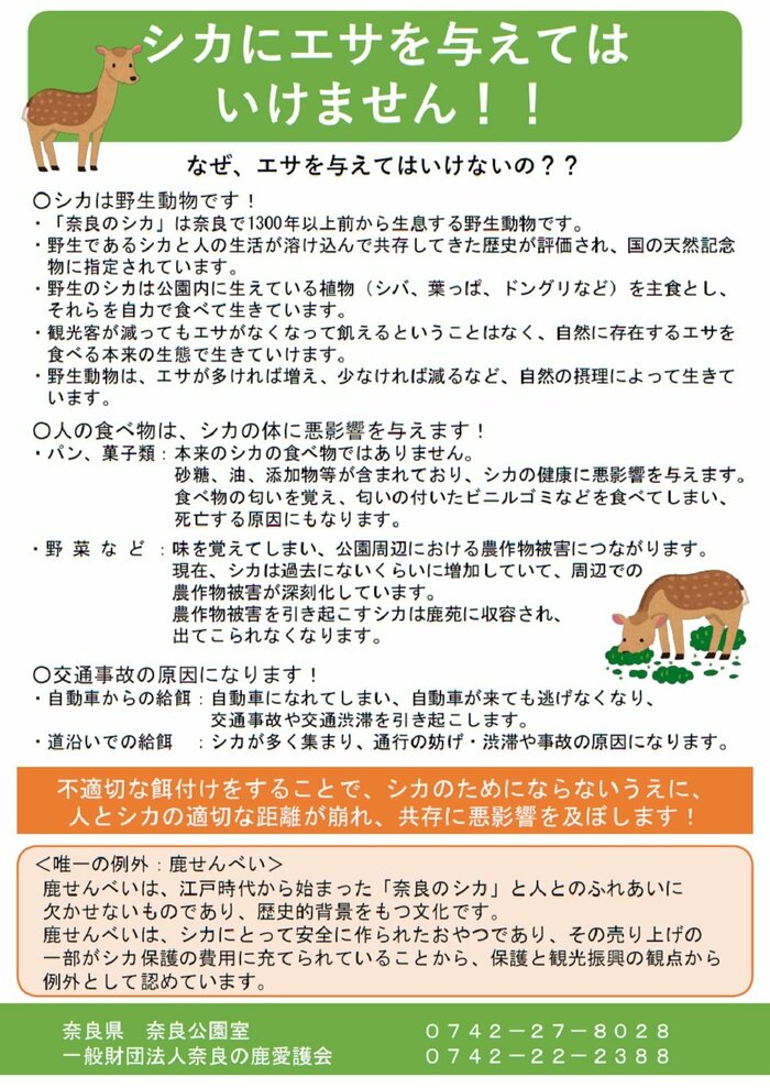 配布しているチラシ(奈良県提供)