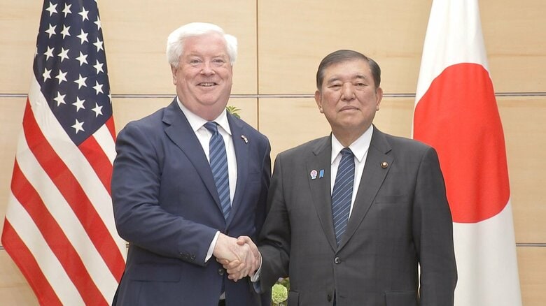 石破首相が新任のグラス駐日米大使と面会　関税も意見交換　「楽観的に見ている」とグラス氏｜FNNプライムオンライン