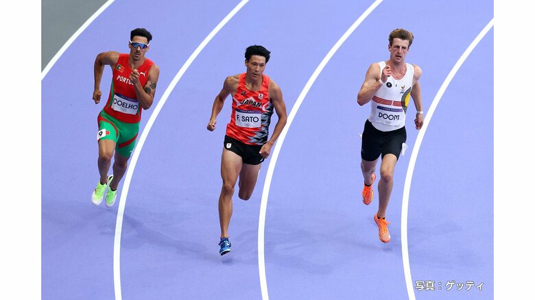 パリ五輪　陸上男子400m予選　佐藤風雅は6組目6位｜FNNプライムオンライン