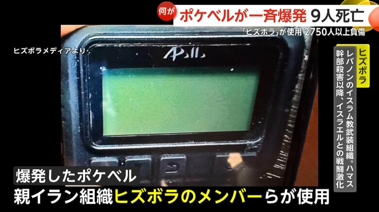 新イラン組織「ヒズボラ」メンバーなどが使っていたとされるポケベル