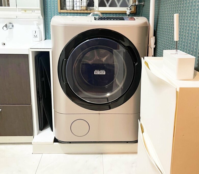 石阪さん宅の洗濯機まわりはこんな感じ（提供：石阪さん）