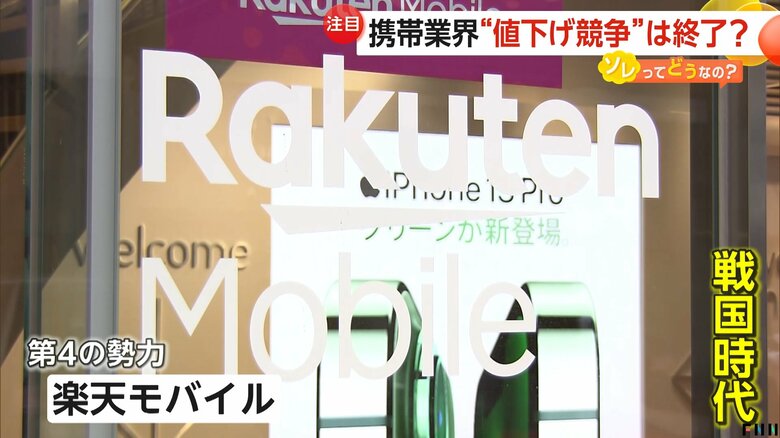 今後の価格が注目される第4の勢力といわれる楽天モバイル