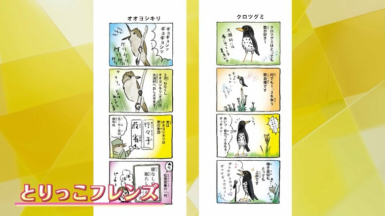 四コマ漫画「とりっこフレンズ」