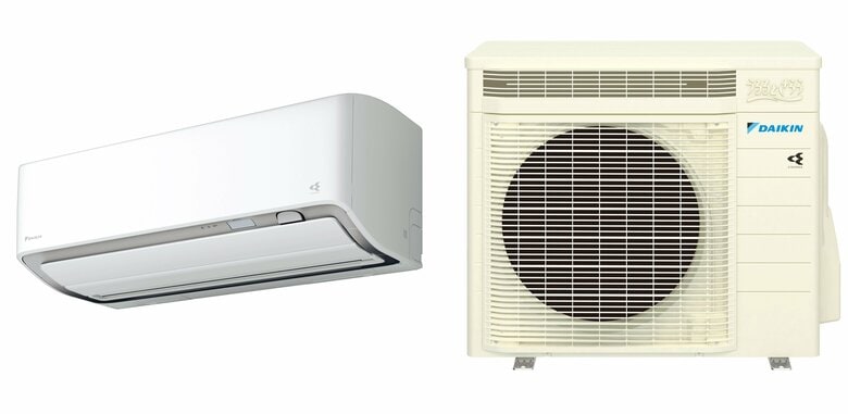エアコンは室内機（左）、室外機がセットで正しく稼働する（提供：ダイキン工業株式会社）