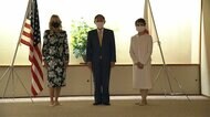 首相「五輪外交」スタート 米大統領夫人らと懇談