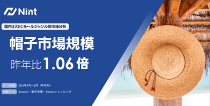 ECモールの帽子市場、前年同期比1.06倍と堅調な成長(2024年4~6月)