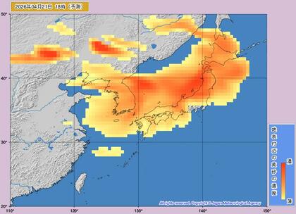 【黄砂予想】北海道で21日から22日にかけ広範囲で…視程5キロ未満で交通障害のおそれも_札幌管区気象台が注意呼びかけ