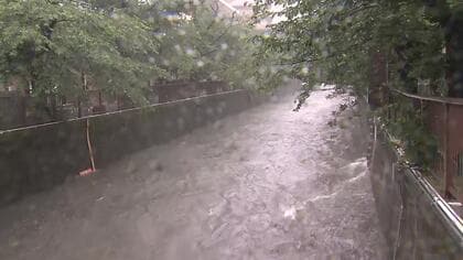 【速報】東京の目黒川でレベル4氾濫危険警報　氾濫危険水位超える