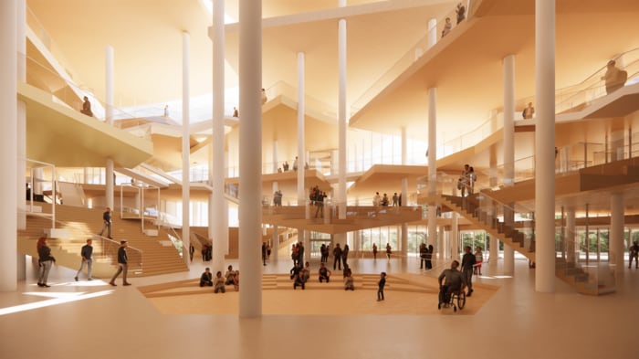 1Fフロア（交流イベントロビー）　提供：仙台市