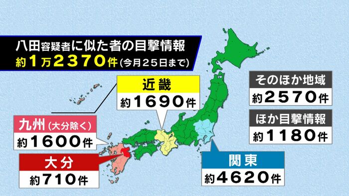 地域別の目撃情報