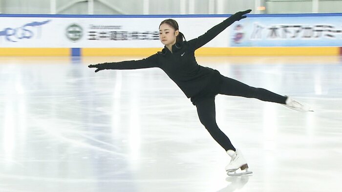 公開練習でジャンプを重点的に取り組んでいた島田