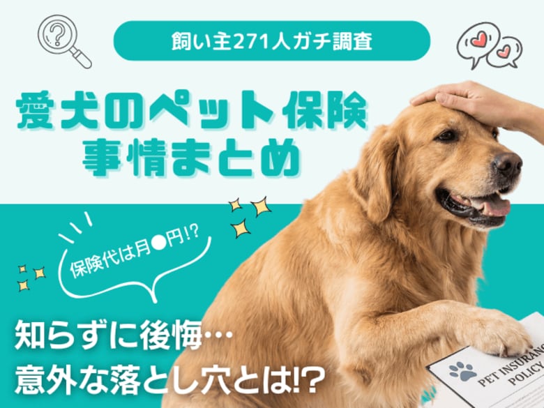 【飼い主271人に調査】犬のペット保険は月額「●,000円台」が最多！家計を圧迫せずに「万が一」に備えるリアルな相場が判明