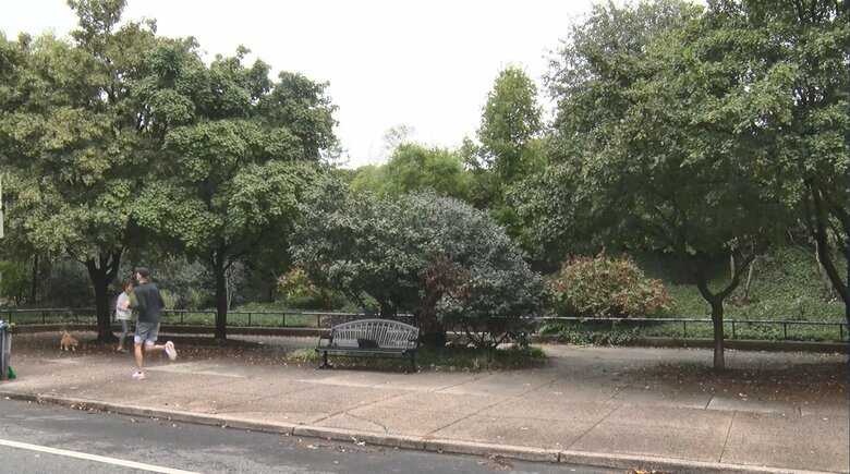 慰安婦像が設置される公園の予定地