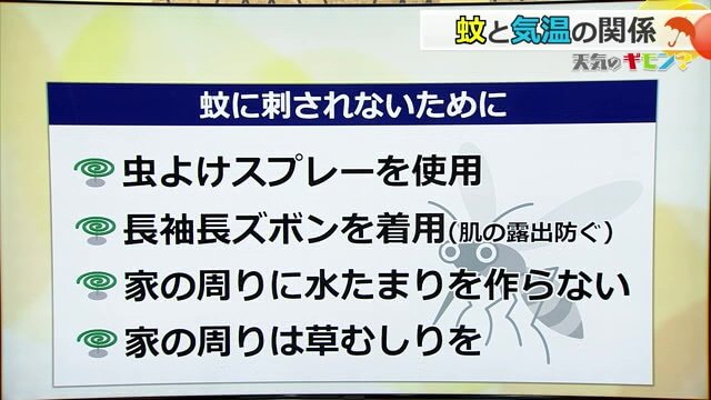 蚊に刺されないための対策