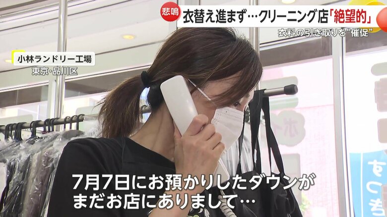 【画像】“異例の猛暑”クリーニング店を直撃
