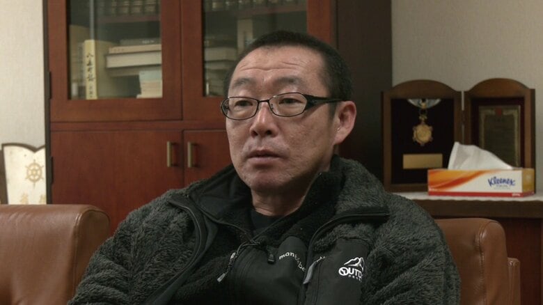 長年、海面水温を記録している漁師の山本太志さん