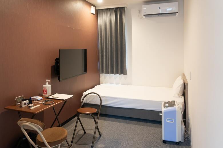 2022年1月栃木県内で臨時医療施設（診察室）として利用された際の内装（画像提供/デベロップ）