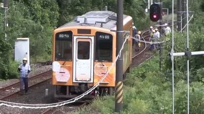 肥薩おれんじ鉄道脱線事故　枕木損傷でレール幅拡大か　2024年　鹿児島県出水市野田郷駅で発生