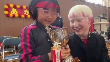 視覚に障がいがあるかなちゃん、初めての運動会　盛岡視覚支援学校　岩手県盛岡市