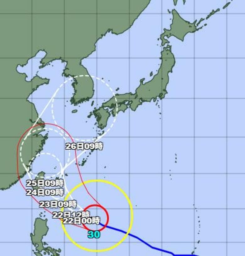 【台風情報】大型で猛烈な台風30号の最新進路と影響は？猛烈な勢力維持したまま進む予想…気象予報士「進路によって影響の範囲が変わるため最新の情報に注意を」｜FNNプライムオンライン