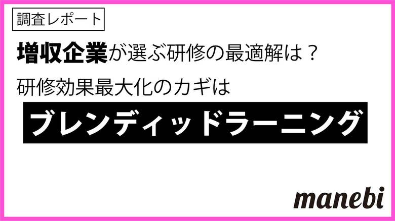【増収企業が選ぶ研修の最適解は?】91.9%が研修による従業員のパフォーマンス向上や企業全体の成果への「良い影響」を実感。最も効率が良いと感じる研修手法が明らかに!