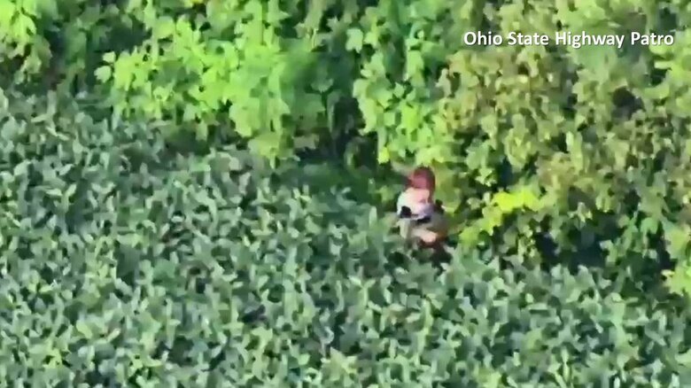4歳男児が行方不明…警察が“空”から発見　ベビーシッターから逃げ出し1人で畑に　米・オハイオ州｜FNNプライムオンライン
