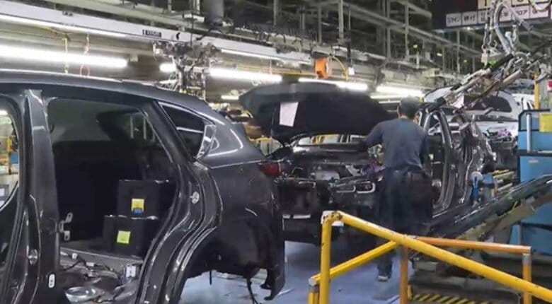 マツダ　8月の国内生産は7カ月ぶり増加　「トランプ関税」影響のアメリカ向けは減少｜FNNプライムオンライン
