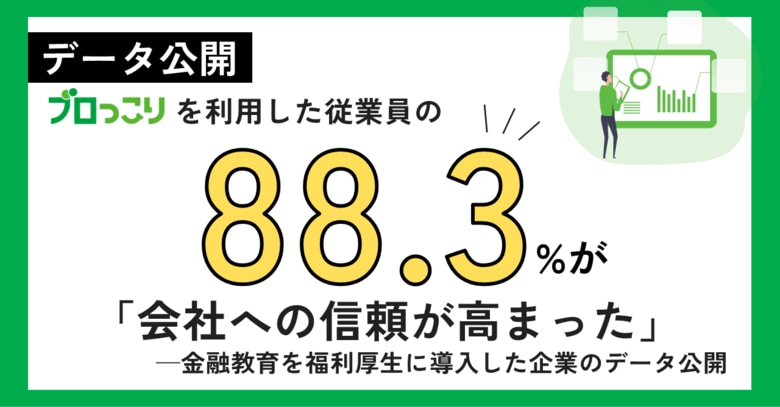 【データ公開】従業員の「お金の不安」、36%が仕事に集中できないと回答。金融教育を福利厚生に導入した企業に対し信頼度88.3%まで向上