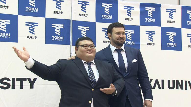 きっかけはメダリストのウルフアロン先輩　「愛されキャラ」岡田綾太郎選手が柔道の名門・東海大学から初の角界入り　｜FNNプライムオンライン