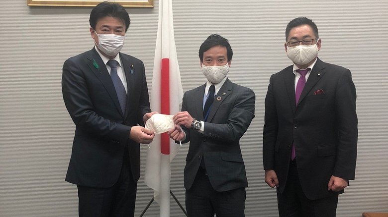 木原首相補佐官と面会する南出泉大津市長