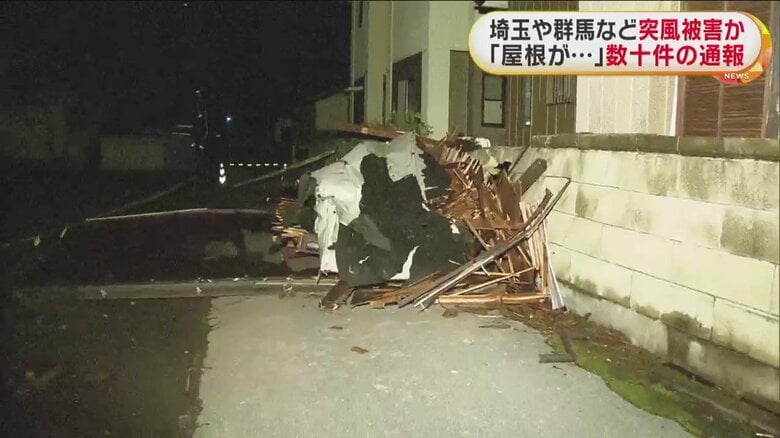 吹き飛ばされた屋根など（埼玉・加須市 11日）