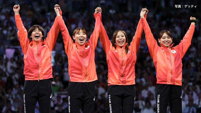 試合終了後の4人