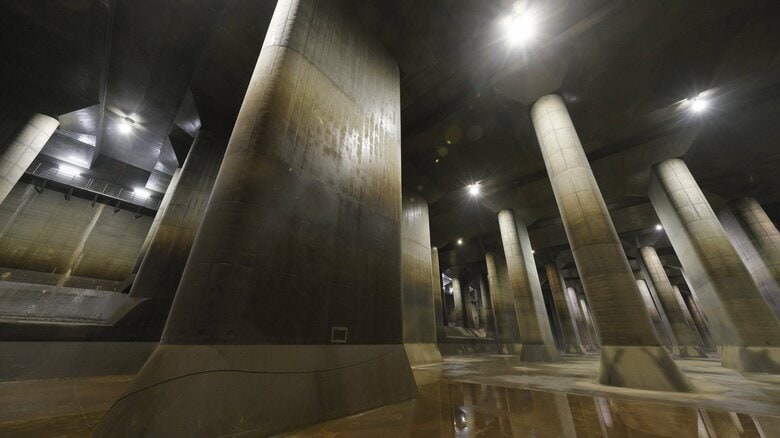 神殿のような光景を楽しめる(画像提供：国土交通省江戸川河川事務所)