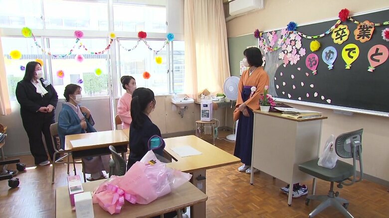 卒業式後のホームルーム