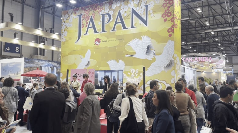 日本のブースでのパンフレット配布　前年は長蛇の列になった