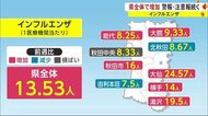 「インフルエンザ患者」前週比5％増加　警報・注意報の発表続く…
